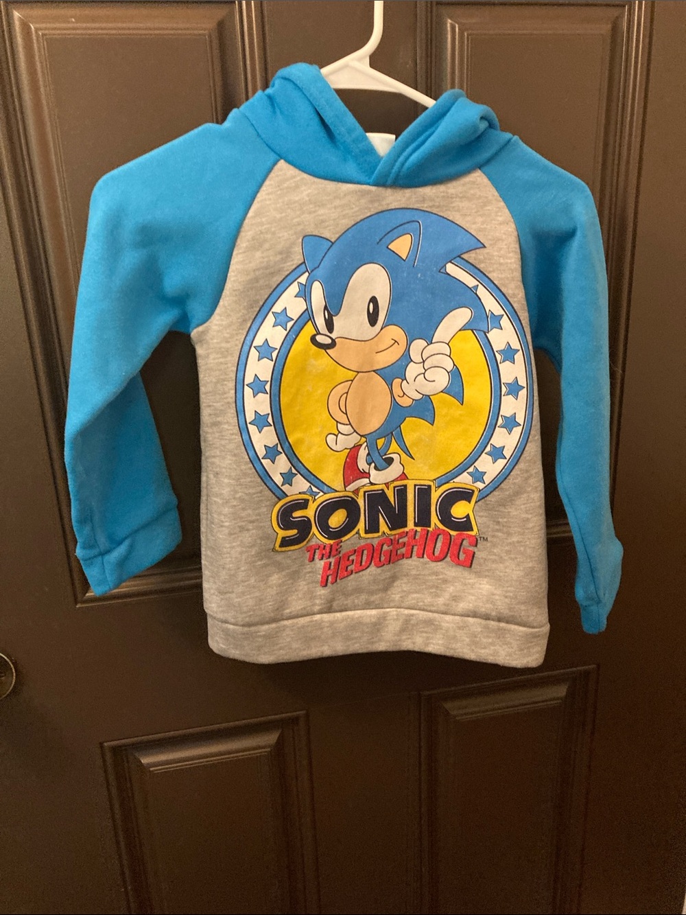 Sonic the Hedgehog Kids' Blue & Gray Pullover Hoodie